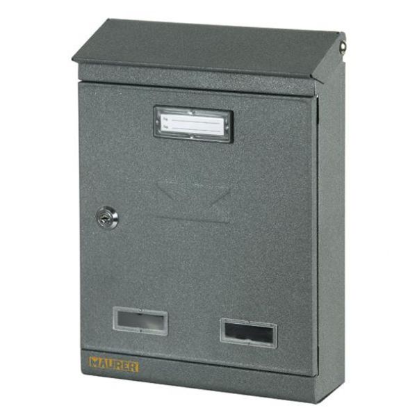 Cassetta Postale Maurer Domus Antracite misura 22x7.5x32H cm.