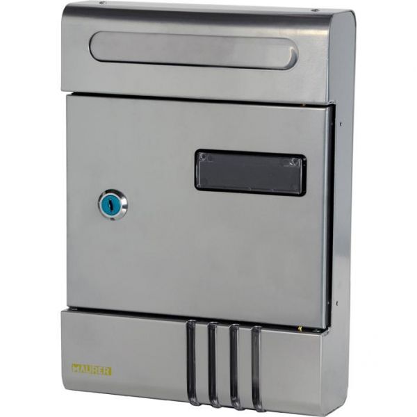 Cassetta Postale Maurer Notes Silver Acciaio 20x7x29
