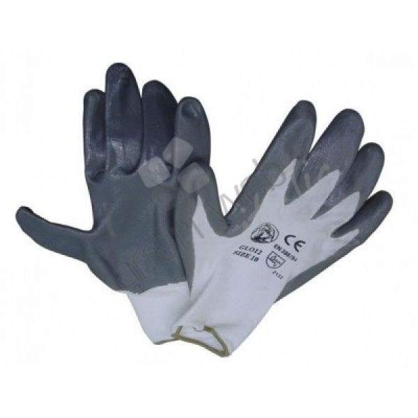 Guanti antinfortunistici in nitrile con fodera in nylon glo12