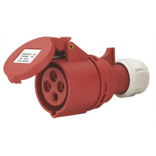 PRESA mobile INDUSTRIALE 3p+t ip 44 rossa maurer PLUS