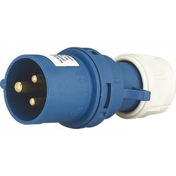 SPINA diritta INDUSTRIALE 2p+t IP 44 blu maurer PLUS