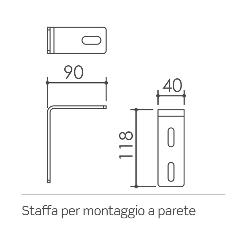 staffa montaggio a parete