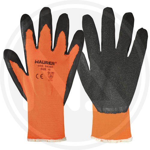 Guanti Lavoro Acrilico "winter" Tg. 8" Maurer Palmo Lattice- Cf. Cavali - 12 pa - Taglia 8" e Tipo Polsino c/velcro - cod. 94388