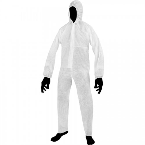 Tuta Polipropilene 40gr/mq C/cerniera Bianco Tg L Maurer - Taglia L - cod. 83566