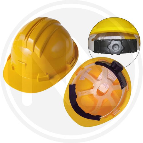 Elmetto Protettivo In Abs Giallo Con Manopola Regolazione - Colore Giallo - cod. 22656
