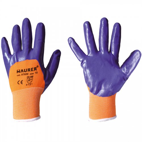 Guanti Lavoro Nitrile "glovex Ii" Tg. 8" Maurer Con Polsino - 12 pa - Taglia 8" e Tipo Polsino - cod. 97686