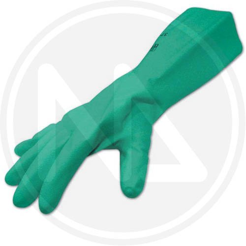 Guanti Lavoro Nitrile Verde Tg. 7" "sol-vex Plus" - 12 pa - Taglia 7" e Colore Verde - cod. 84356