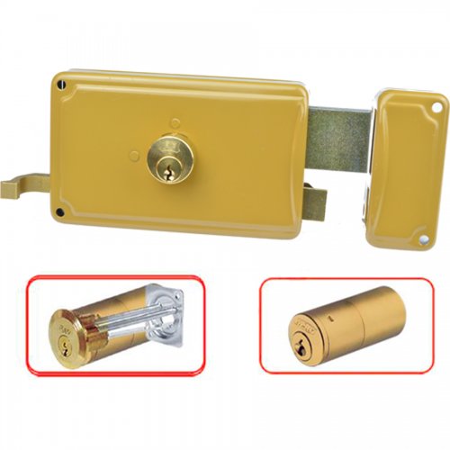 Serratura Portoncino 70mm Sx Cilindro Fisso Caten+scr. Facchinetti P20 - Misura 70 mm. e Cilindro Est. fisso e Verso SX - cod. 32036