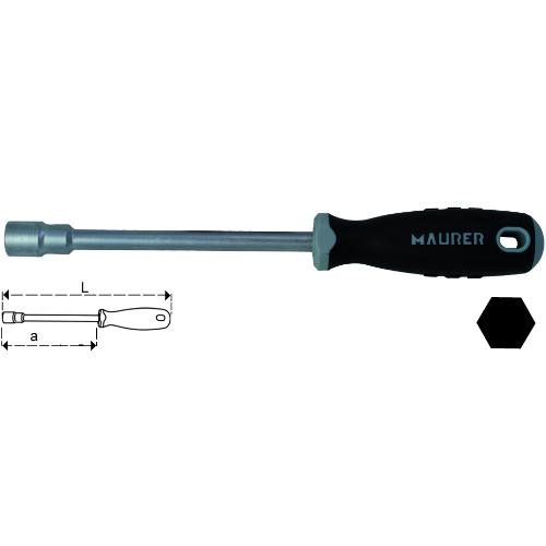 Cacciavite A Bussola 7x150mm Maurer Plus - Cf. Su Placchetta - Bussola 7 mm. e A 150 mm. e Lunghezza 255 mm. - cod. 95336