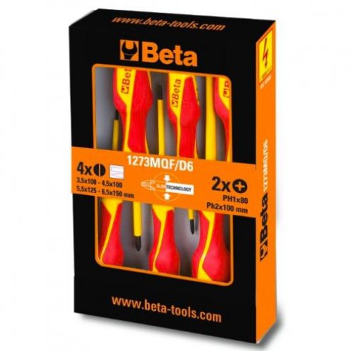 Serie Cacciavite Isolanti "beta 1273mqf/d6" Serie 6pz - Serie 6 pz. - cod. 68588