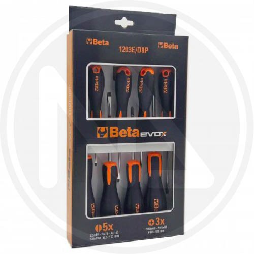 Cacciaviti "beta 1203e/d8" Serie 8pz - Serie 8 pz. - cod. 68758