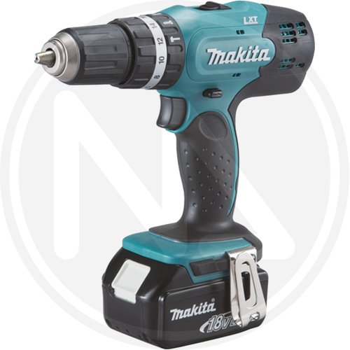 Trapano Perc. Batteria Makita "dhp 453rfe" 18v (2 Batt) - Tensione 18 Volt - 3 Ah, Velocit&agrave; Max 400/1300 Rpm E Mandrino 13 mm. - cod. 69474