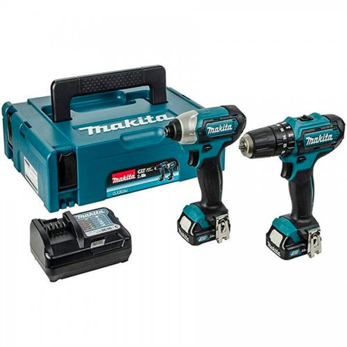 Trapano Perc. + Avvitatore Batteria Makita "clx228aj" 12v (2 Batt) - Tensione 12 Volt - 2,0 Ah E Velocit&agrave; 3500 Rpm - cod. 69393