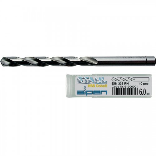Punta Acciaio Hss "cobalt 613" 1,0mm Alpen - 10 pz - 1 mm. E Lunghezza 34 mm. - cod. 84427
