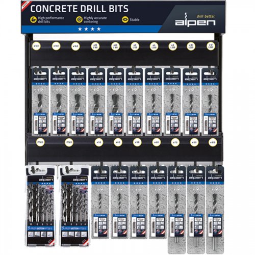 Modulo Punte Alpen N 5 "profi Beton" (97 pz.) - Punte 97 Pezzi E Larghezza 50 Cm. - cod. 91861