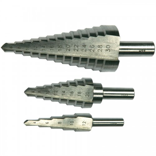 Fresa Hss A Gradino Maurer 4 - 20mm - Cf. In Blister - 4~20 mm. E Gambo 8 mm. - cod. 91760