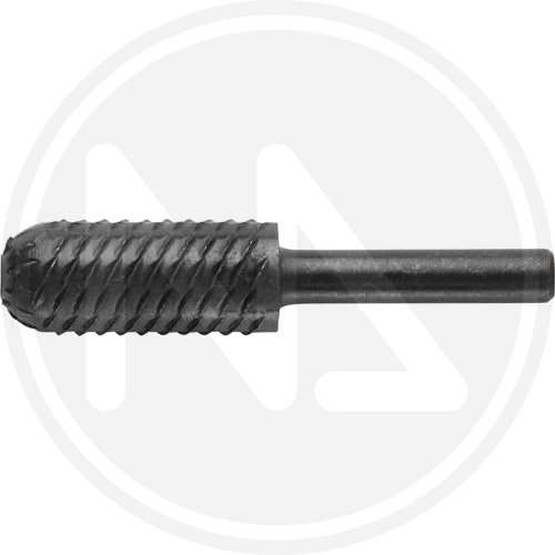 Lima Rotativa Cilindrica Bombata Per Metallo Maurer - Gambo 6 mm. - cod. 50426