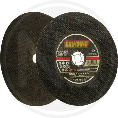 Mola Tronc. Ferro "vt Mf-t" Grinding 300x2,8mm Foro 25,4mm - Misura 300x2.8 mm. e Foro 25,4 mm. e Uso Taglio - cod. 67519