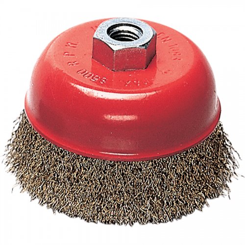 Spazzola A Tazza Maurer Mm0,3 150x33 14ma - Cf. In Blister -  150 mm. e Altezza fili 33 mm. - cod. 86524