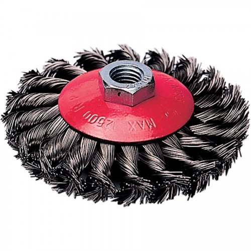 Spazzola Conica Maurer Mm0,5 100x12 14m - Cf. In Blister -  100 mm. e Altezza fili 12 mm. - cod. 86530