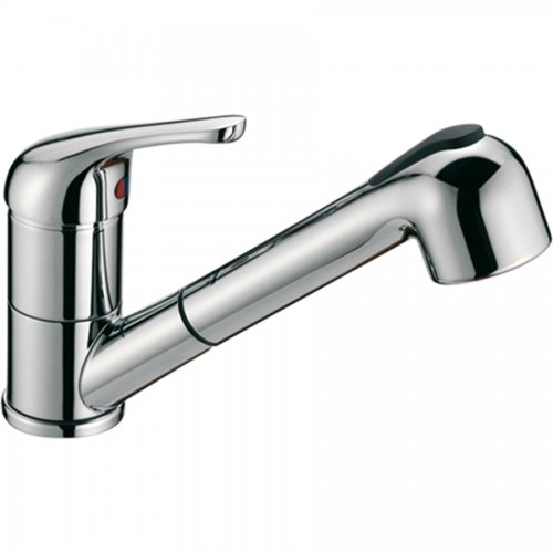 Miscelatore Lavello Cucina Maurer "alba" Con Doccetta 40mm - Finitura Ottone Cromato E Attacco F 3/8" - cod. 53020