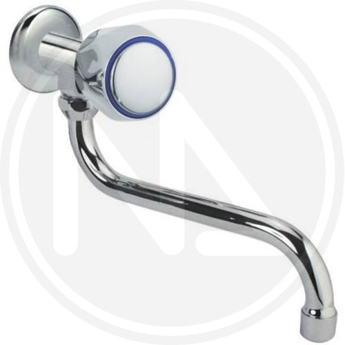 Rubinetto Singolo Per Lavello A Muro Canna S "glady" - Finitura Cromata - cod. 29307