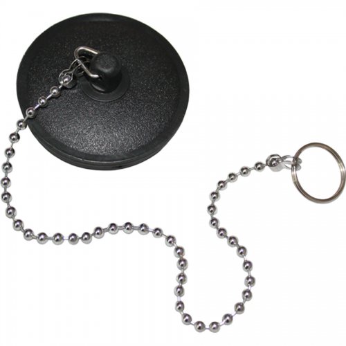 Tappo Piletta 35mm Nero C/catenella - 35 mm. - cod. 25961