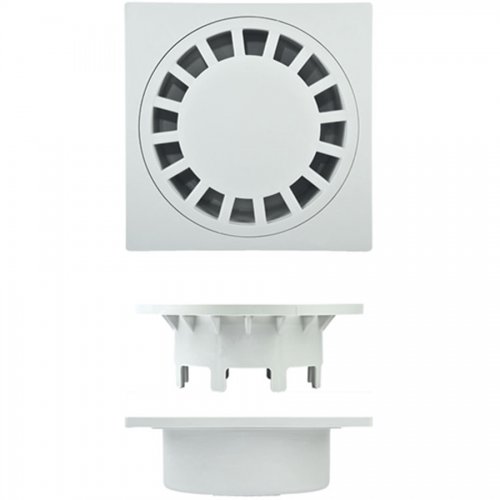 Chiusino Sifonato Grigio Cm 15x15 40-50-63 - Misura esterna - 15x15 cm - Scarico - 40 - 50 - 63 mm - cod. 40069