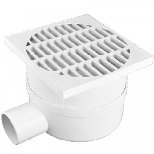 Chiusino Con Scarico Laterale Cm 11,5x11,5 - Misura Esterna 11,5x11,5 Cm E 50 mm - cod. 40078