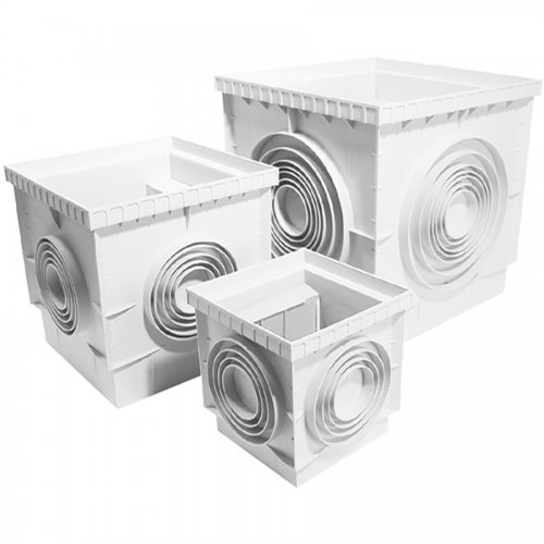 Pozzetto Singolo Cm 20x20 - Misura 20x20 Cm E Ingressi/uscite 50 125 - cod. 40079