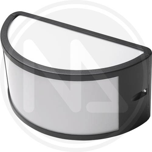 Applique Giardino "mezzaluna Aperto" Grigio Scuro Papillon - (ex 50140) - Colore Grigio Scuro E L. X P. X H. 22x10,8x12,1 Cm. - cod. 83817