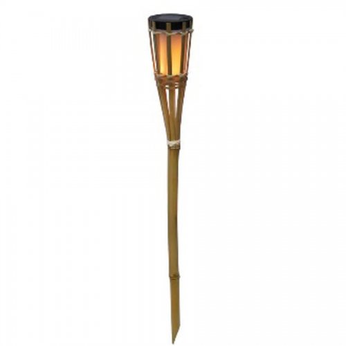 Torcia Solare Da Giardino In Bambu' 120cm - Papillon - Potenza/Lumen 0,4 W / 30 Lm e Gambo  x H. 20x12x00 mm. e Finitura Bamb - cod. 83857