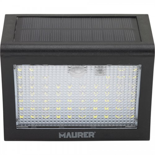 Lampada Solare 60led 250lumen C/sens. Crepus. - Movimento Ip65 Maurer - Sviluppo 250 Lumen - cod. 60017