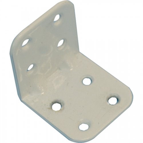 Piastra Per Travi Piegata 30x30mm Acciaio Bianco Leggera Rinforzata - 100 pz - Misura 30x30x30 mm. E Spessore 2 mm. - cod. 27149