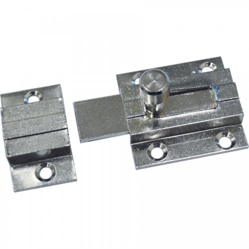 Catenaccio Trasversale Ottone Nichel. 60mm - Misura - 60x30 mm. - cod. 25057