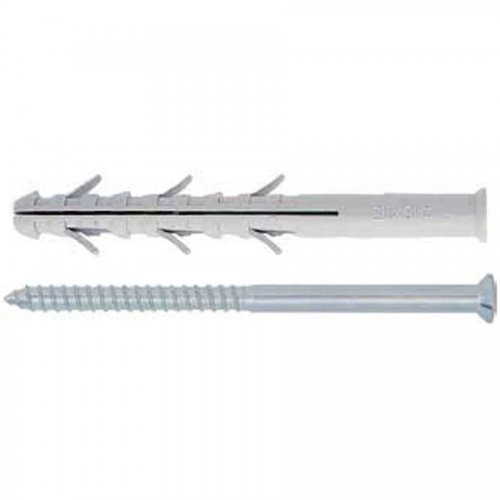 Tassello Nylon Prolungato "tup" 10x160mm C/vite Torx 3 Alette "friulsid - 50 pz - Tassello xL 10x160 mm. e Vite xL 7x165 mm. - cod. 21952