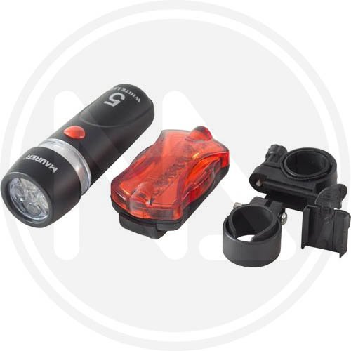 Fanali X Bici "set 2 Luci Led" Maurer - Cf. Blister - Batterie 4 Aaa+2 Aaa E Luci 5+5 Led - cod. 99022