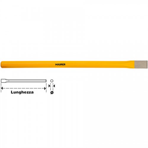 Scalpello Muratore Taglio Riaf. Maurer 14x300mm - Lunghezza 300 mm. e  14 mm. e Taglio 16 mm. - cod. 81207