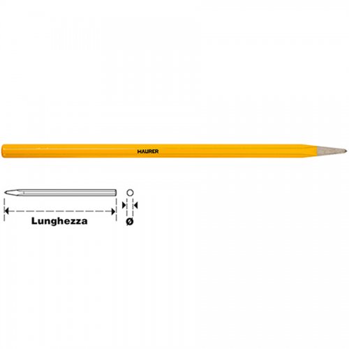 Scalpello Elettricista Punta Riaf. Maurer 10x200mm - Misura 10x200 mm. - cod. 85680