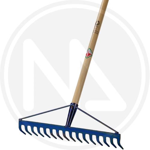 Rastrello Zincato Con Manico 16 Denti Fsc Papillon - Denti 16 E Misura 440 mm. - cod. 70152