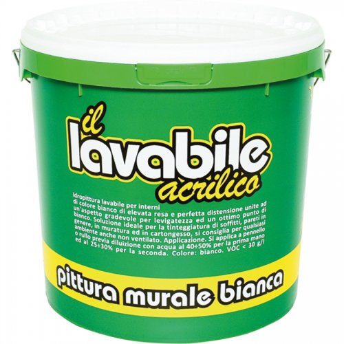 Idropittura Lavabile linea Extra 4lt V - Colore - Bianco - Contenuto - 4 lt. - cod. 49965