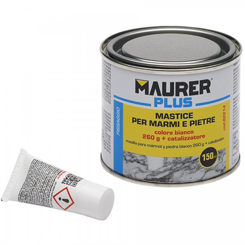 Stucco Per Marmo 150ml Bianco Maurer Plus - Contenuto 150 Ml. - cod. 82214