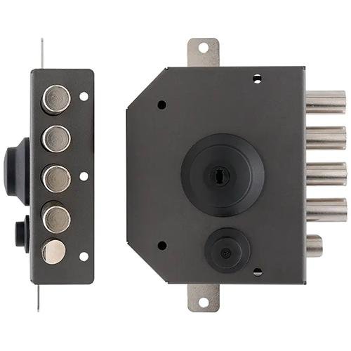 Serratura Triplice C/asta E60 Sx "teco T1410" C/scrocco Chiave Ce - Verso Sx E Apertura Pomolo - cod. 35692