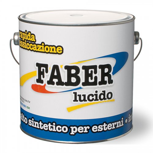 Smalto Faber 2,5lt Verde Foglia 6002 Rapida Essiccazione Lucido - Colore Verde foglia - cod. 49066