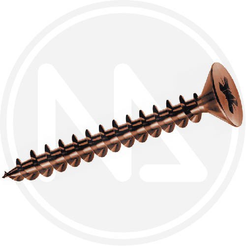 Viti Truciolare Tp Mm 6 X 40 Bronzata - 200 pz - Misura 6x40 mm. - cod. 72113