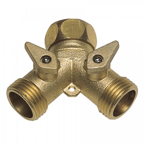 Presa A Doppio Rubin.ottone Papillon 3/4"m - Cf. In Blister - Attacco 3/4" F - cod. 88355