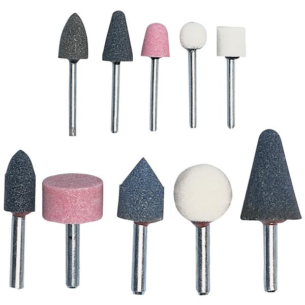 mole abrasive con gambo assortite in serie 10 pz. maurer